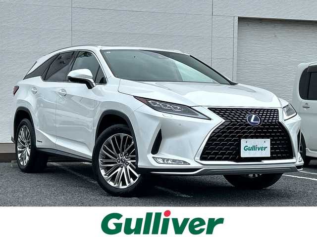レクサス ＲＸ 450hL 千葉県 2021(令3)年 5.5万km ソニッククォーツ サンルーフ　レザーシート　ナビ　全方位カメラ　ＴＶ　ＣＤ　Ｂｔ　ＵＳＢ　１００Ｖ　ＥＴＣ　ドラレコ　シートヒーター　エアシート　パワーシート　後席モニター　電動リアゲート　２０ＡＷ LEDライト