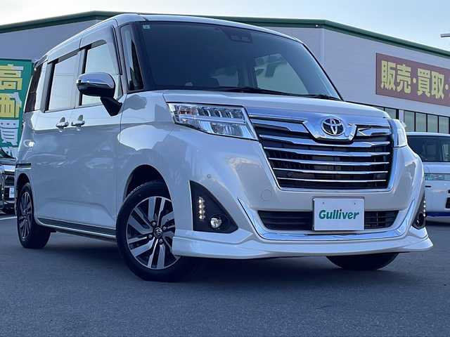 トヨタ ルーミー カスタムG 長野県 2019(平31)年 2.3万km パールホワイトⅢ 禁煙車/純正オーディオ【CP-W66】/(CD/AUX/USB/FM/AM)/モデリスタ14インチAWスタッドレス積み込み/スマートアシスト/・衝突回避支援ブレーキ機能/・衝突警報機能/・車線逸脱警報機能/・誤発進抑制制御機能/・先行車発進お知らせ機能/・オートハイビーム/・コーナーセンサー/ビルトインETC/両側パワースライドドア/革巻きステアリング/クルーズコントロール/LEDヘッドライト/フォグランプ/オートライト/スマートキー/Pスタート/電動格納ミラー/純正14インチAW/純正ラバーマット