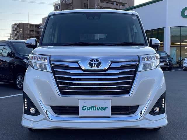 トヨタ ルーミー カスタムG 長野県 2019(平31)年 2.3万km パールホワイトⅢ 禁煙車/純正オーディオ【CP-W66】/(CD/AUX/USB/FM/AM)/モデリスタ14インチAWスタッドレス積み込み/スマートアシスト/・衝突回避支援ブレーキ機能/・衝突警報機能/・車線逸脱警報機能/・誤発進抑制制御機能/・先行車発進お知らせ機能/・オートハイビーム/・コーナーセンサー/ビルトインETC/両側パワースライドドア/革巻きステアリング/クルーズコントロール/LEDヘッドライト/フォグランプ/オートライト/スマートキー/Pスタート/電動格納ミラー/純正14インチAW/純正ラバーマット