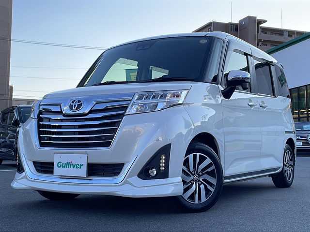 トヨタ ルーミー カスタムG 長野県 2019(平31)年 2.3万km パールホワイトⅢ 禁煙車/純正オーディオ【CP-W66】/(CD/AUX/USB/FM/AM)/モデリスタ14インチAWスタッドレス積み込み/スマートアシスト/・衝突回避支援ブレーキ機能/・衝突警報機能/・車線逸脱警報機能/・誤発進抑制制御機能/・先行車発進お知らせ機能/・オートハイビーム/・コーナーセンサー/ビルトインETC/両側パワースライドドア/革巻きステアリング/クルーズコントロール/LEDヘッドライト/フォグランプ/オートライト/スマートキー/Pスタート/電動格納ミラー/純正14インチAW/純正ラバーマット