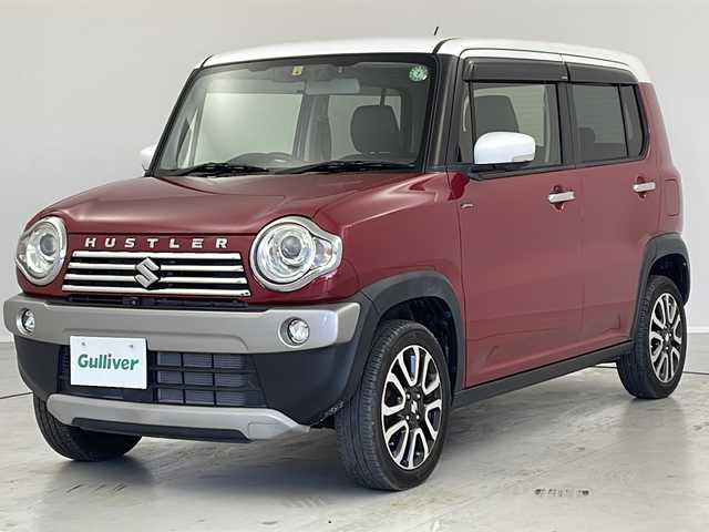 スズキ ハスラー Jスタイル Ⅱ 茨城県 2016(平28)年 3.9万km フェニックスレッドパール/ホワイト2トーンルーフ 純正ディスプレイオーディオナビ　パノラミックビューモニター　フルセグＴＶ　シートヒーター　衝突軽減ブレーキ　スマートキー　純正フロアマット　純正アルミホイール　アイドリングストップ　横滑り防止装置