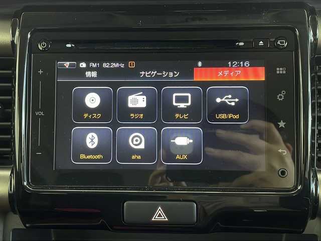 スズキ ハスラー Jスタイル Ⅱ 茨城県 2016(平28)年 3.9万km フェニックスレッドパール/ホワイト2トーンルーフ 純正ディスプレイオーディオナビ　パノラミックビューモニター　フルセグＴＶ　シートヒーター　衝突軽減ブレーキ　スマートキー　純正フロアマット　純正アルミホイール　アイドリングストップ　横滑り防止装置