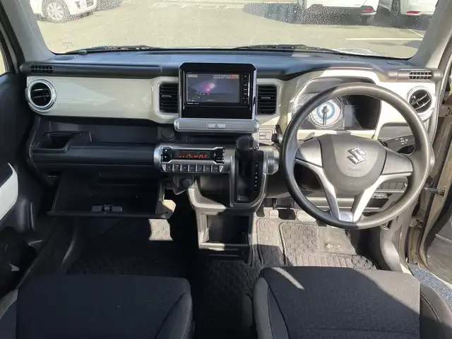 スズキ クロスビー HYBRID MX 兵庫県 2019(平31)年 11.4万km キャラバンアイボリーパールメタリック/ホワイト 2トーンルーフ 【(株)IDOMが運営する【じしゃロン姫路店】の自社ローン対象車両になります。こちらは現金ご利用時の価格です。自社ローンご希望の方は別途その旨お申付け下さい。】/メーカーナビ(フルセグTV/CD/BT/FM/AM)/スマートキー/シートヒーター(D席＋N席)/電動格納ミラー/純正フロアマット(XBEE)/ドアバイザー/ビルトインETC/MTモード付AT/バックカメラ/ドラレコ/ウォークスルー/純正アルミホイール(SUZUKI)/横滑り防止装置/ABS/取扱説明書/保証書