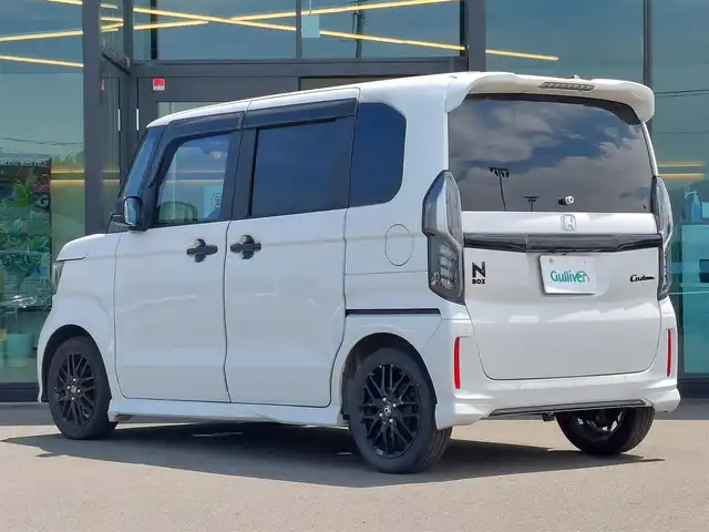ホンダ Ｎ ＢＯＸ カスタム L ターボ スタイル+ブラック 東京都 2022(令4)年 3万km プラチナホワイトパール 純正ナビ/フルセグ/バックカメラ/ビルトインETC/ドライブレコーダー/デジタルインナーミラー/両側パワースライドドア/ハーフレザーシート/シートヒーター/衝突軽減ブレーキ/レーンキープアシスト/コーナーセンサー/レーダークルーズコントロール/パドルシフト/LEDヘッドライト
