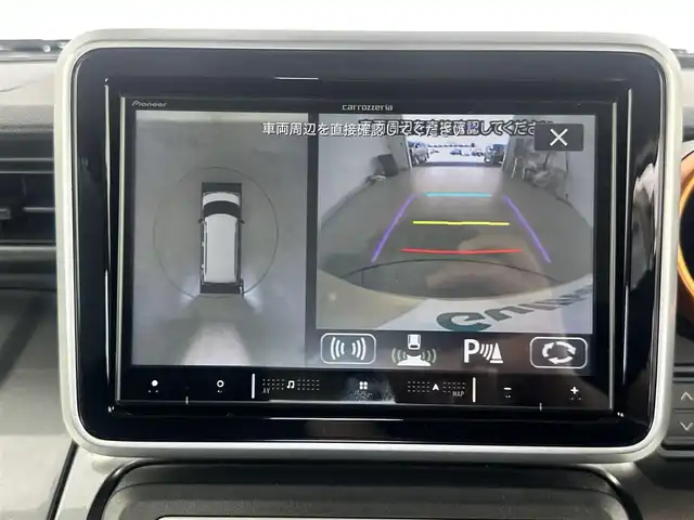 スズキ スペーシア ギア HYBRID XZターボ 愛知県 2021(令3)年 5.3万km シフォンアイボリーM 純正ナビ（フルセグ、CD、DVD、Bluetooth）/全方位カメラ/ETC/ドライブレコーダー/ターボ/ACC/衝突軽減ブレーキ/レーンキープアシスト/コーナーセンサー/LEDヘッドライト/両側パワスラドア/パドルシフト/オートライト/ルーフレール/USB/純正フロアマット/フォグライト/横滑り防止装置
