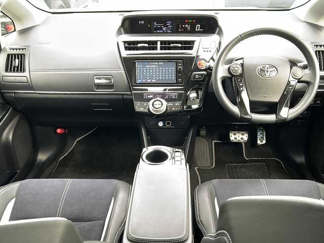 トヨタ プリウス α S ツーリングセレクション G’s 千葉県 2015(平27)年 4.7万km ホワイトパールクリスタルシャイン ナビＮＳＺＮ－Ｗ６４Ｔ　バックカメラ　ビルトインＥＴＣ　ハーフレザーシート　ＡＡＣ　スマートキー　プッシュスタート 純正フロアマット　ドアバイザー　キセノン　純正１８インチＡＷ リアスポイラー