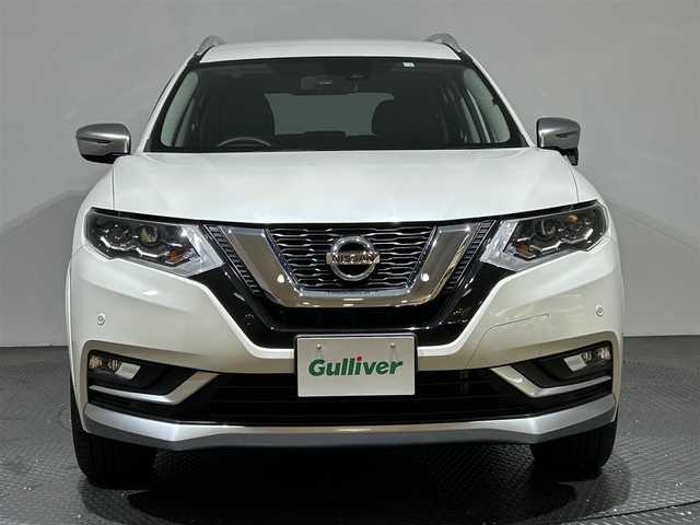 日産 エクストレイル モード・プレミア 愛媛県 2018(平30)年 5.1万km ブリリアントホワイトパール ・ナビ（フルセグＴＶ・ＢＴ・ＣＤ・ＤＶＤ・ＳＤ・ＡＵＸ・ＦＭ・ＡＭ）/・バックカメラ　/・ＥＴＣ　/・前方ドラレコ　/・衝突軽減ブレーキ　/・全席シートヒーター　/・パワーバックドア　/・合皮シート/・LEDヘッドライト