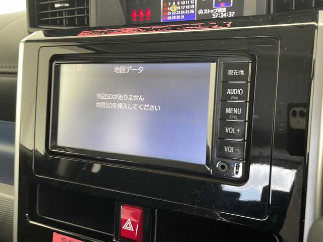 トヨタ ルーミー カスタムG 愛知県 2018(平30)年 6.1万km ブラックマイカメタリック 純正7インチSD（地図SDカード無し）/両側パワースライドドア/クルーズコントロール/シートヒーター/CD/Bluetooth/バックカメラ/純正アルミホイール/LEDヘッドライト/ETC/ステアリングスイッチ/スマートキー/プッシュスタート