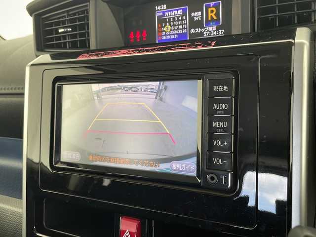 トヨタ ルーミー カスタムG 愛知県 2018(平30)年 6.1万km ブラックマイカメタリック 純正7インチSD（地図SDカード無し）/両側パワースライドドア/クルーズコントロール/シートヒーター/CD/Bluetooth/バックカメラ/純正アルミホイール/LEDヘッドライト/ETC/ステアリングスイッチ/スマートキー/プッシュスタート