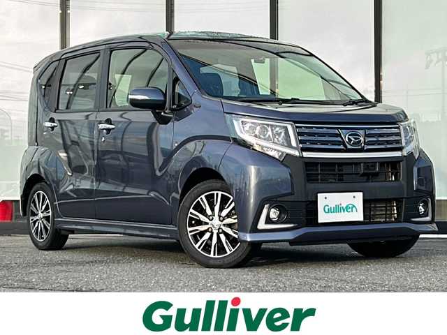ダイハツ ムーヴ カスタム X ハイパー SA 山形県 2014(平26)年 3万km メテオライトグレーイリュージョナルP 4WD/衝突被害軽減ブレーキ/横滑り防止装置/後方コーナーセンサー/前後ドライブレコーダー/バックカメラ/社外SDナビ/（AM/FM/ワンセグ）/ETC/スマートキー/エンジンスターター/電動格納ミラー/純正アルミホイール/フォグランプ/社外アルミホイール冬タイヤ積込み/（155/65/R14)4mm
