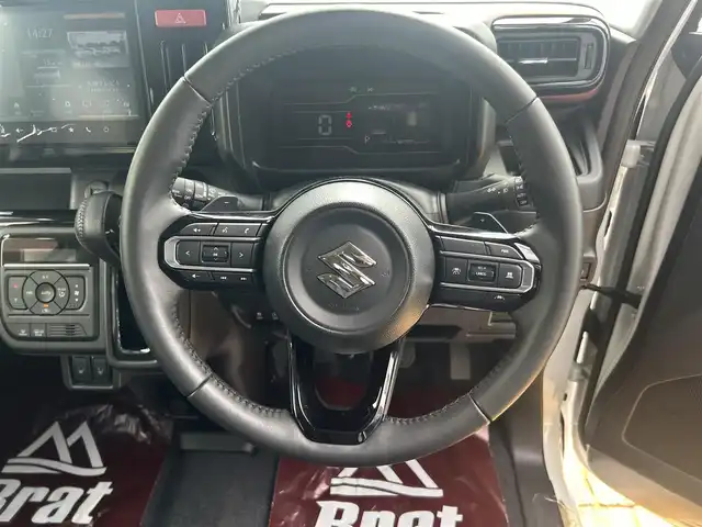 スズキ スペーシア カスタム HYBRID XS ターボ 道北・旭川 2024(令6)年 0.6万km ピュアホワイトP 純正メモリーナビ/フルセグTV/全方位カメラ/両側電動スライドドア/クルーズコントロール/ハーフレザーシート/前席シートヒーター/ハンドルヒーター/パドルシフト/ヘッドアップディスプレイ/ターボ/LEDヘッドライト/LEDフォグランプ