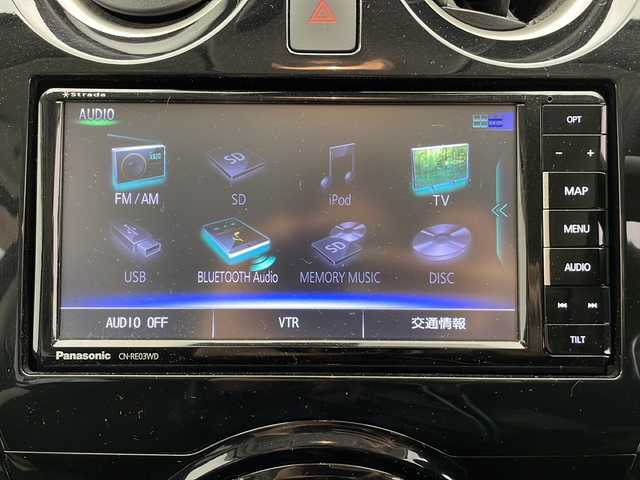 日産 ノート e－パワー X 長野県 2017(平29)年 6.2万km インペリアルアンバーP 社外ナビ　CN-RE03WD/(フルセグ/Bluetooth/CD/DVD)/360°カメラ/ETC/インテリジェントルームミラー/衝突軽減ブレーキ/レーンキープアシスト/コーナーセンサー/社外AWスタッドレス4本/ヘッドライトレベライザー/プッシュスタート/スマートキー/スペアキー