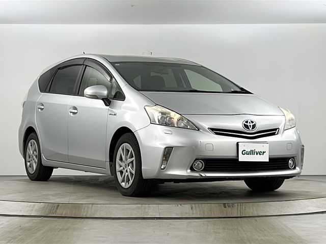 トヨタ プリウス α G 愛知県 2013(平25)年 6.9万km シルバーM 純正7型ナビ【NSZT-W62G】/Bluetooth/CD/DVD/フルセグ/バックカメラ/純正フロアマット/EVMODE/ECOMODE/PWRMODE/ETC/ドアバイザー/ヘッドライトウォッシャー/フォグランプ