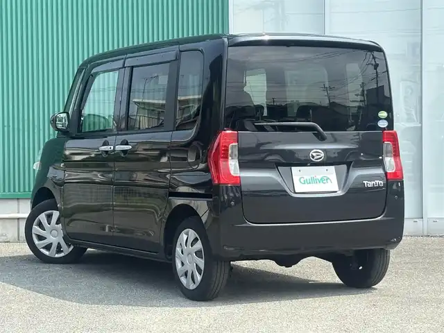 ダイハツ タント X リミテッド SAⅢ 福岡県 2018(平30)年 7.9万km ブラックマイカメタリック 4WD/カロッツェリア8型ナビ/　(Bluetooth/CD/DVD)/フルセグTV/BT/両側パワースライドドア/パノラマモニター/コーナーセンサー/スマートアシスト3/・衝突回避支援ブレーキ機能/・衝突警報機能/・車線逸脱警報機能/・誤発進抑制制御機能/・先行車発進お知らせ機能/・オートハイビーム/LEDヘッドランプ/ステアリングスイッチ/撥水加工ファブリックシート/運転席シートヒーター/キーフリーシステム/イモビライザー/プッシュボタンスタート/スマートキー/純正フロアマット/禁煙車