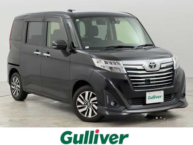 トヨタ ルーミー カスタムG S 福岡県 2017(平29)年 9.1万km ブラックマイカメタリック 純正ナビ（フルセグＴＶ）　/バックカメラ　/クルーズコントロール　/コーナーセンサー　/衝突被害軽減ブレーキ　/アイドリングストップ　/両側電動スライドドア　/シートヒーター　/純正１４インチＡＷ　/ＬＥＤヘッドライト
