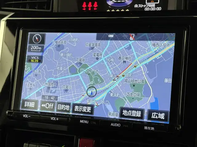 トヨタ ルーミー カスタムG S 福岡県 2017(平29)年 9.1万km ブラックマイカメタリック 純正ナビ（フルセグＴＶ）　/バックカメラ　/クルーズコントロール　/コーナーセンサー　/衝突被害軽減ブレーキ　/アイドリングストップ　/両側電動スライドドア　/シートヒーター　/純正１４インチＡＷ　/ＬＥＤヘッドライト