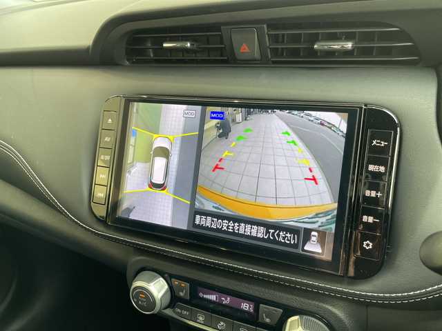 日産 キックス X 愛知県 2021(令3)年 3.3万km サンライトイエロー ・純正SDナビ /＜フルセグ/BT/CD/DVD＞/・全方位カメラ/・クルーズコントロール/・ドライブレコーダー/・ETC/・シートヒーター /・コーナーセンサー/・衝突被害軽減システム/・盗難防止装置/・ABS/・SRSエアバッグ（運転席/助手席/サイド/カーテン）/・オートライト/・純正１７インチアルミホイール/・ルーフレール/・LEDヘッドライト