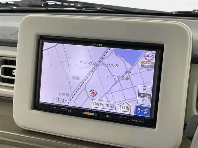 スズキ ラパン X 埼玉県 2015(平27)年 2.4万km フレンチミントパールメタリック 社外ナビ　ＥＴＣ　シートヒーター　オートライト　レーダーブレーキサポート　ＤＣ再生　純正アルミホイール　純正フロアマット　オートエアコン　電動格納ミラー　スマートキー　プッシュスタート　ＬＥＤライト