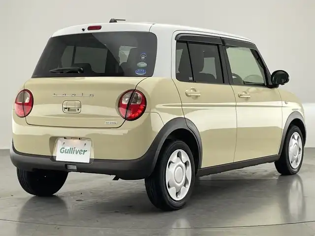 スズキ ラパン S 愛知県 2016(平28)年 5.7万km シフォンアイボリーメタリック 純正ナビ　全方位カメラ　シートヒーター　禁煙車　レーダーブレーキサポート　衝突軽減　ＨＩＤヘッドライト　純正フロアマット　オートライト　ＤＶＤ　ＵＳＢ　フルセグＴＶ　ツートンカラー　プッシュスタート