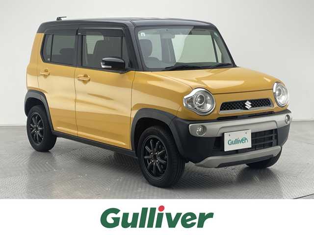 スズキ ハスラー X ターボ 兵庫県 2017(平29)年 7.9万km アクティブイエロー/ブラック2トーンルーフ 4WD/衝突被害軽減ブレーキ/レーンキープアシスト/プッシュスタート/スマートキー/横滑り防止装置/アイドリングストップ/シートヒーター/革巻きステアリング/HIDヘッドライト/オートライト/フォグランプ/ETC