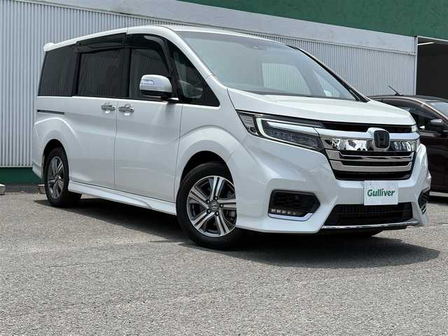 ホンダ ステップワゴン スパーダ eHEV G ホンダS 徳島県 2021(令3)年 1.9万km プラチナホワイトパール 純正メモリナビ/（Bluetooth/フルセグ/CD/DVD/SD/USB）/フリップダウンモニター/バックカメラ/ホンダセンシング/レーンキープ/レーダークルーズコントロール/両側パワースライドドア/純正ドライブレコーダー/ビルトインETC2/0/ステアリングリモコン/スマートキー/プッシュスタート/わくわくゲート
