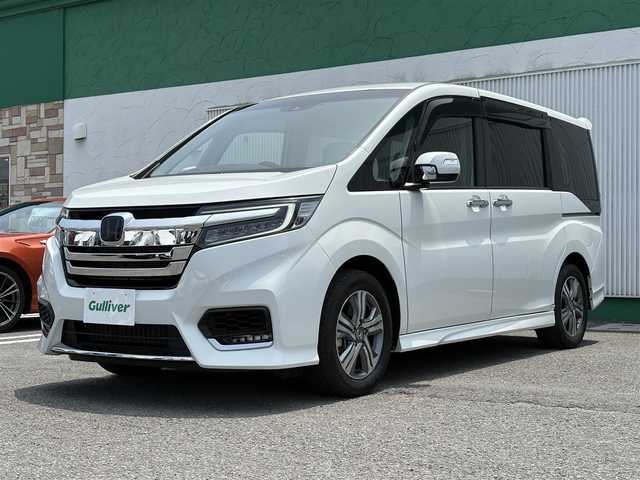 ホンダ ステップワゴン スパーダ eHEV G ホンダS 徳島県 2021(令3)年 1.9万km プラチナホワイトパール 純正メモリナビ/（Bluetooth/フルセグ/CD/DVD/SD/USB）/フリップダウンモニター/バックカメラ/ホンダセンシング/レーンキープ/レーダークルーズコントロール/両側パワースライドドア/純正ドライブレコーダー/ビルトインETC2/0/ステアリングリモコン/スマートキー/プッシュスタート/わくわくゲート