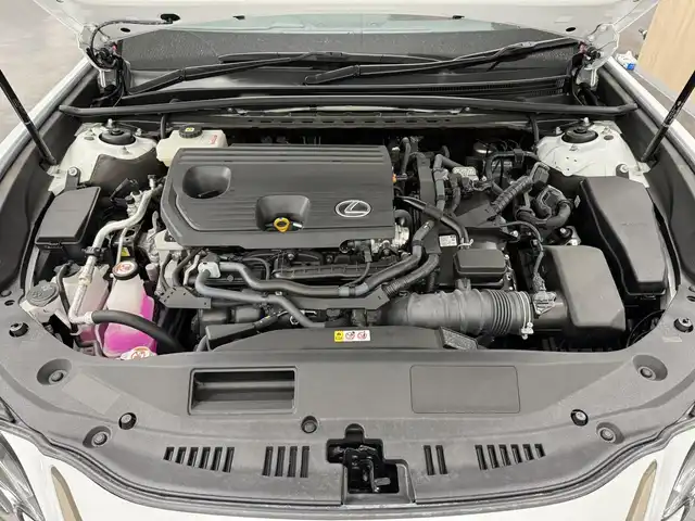 レクサス ＥＳ 300h Fスポーツ 三重県 2023(令5)年 1.1万km ホワイトノーヴァガラスフレーク ハイブリッド/FF/MTモード付フロアCVT/12.3型ナビ/（AM/FM/USB/Bluetooth/Miracast/TV/CarPlay/AndroidAuto）/バックカメラ/ドライブレコーダー前後/ビルトインETC2.0/Lexus Safety System＋/・プリクラッシュセーフティ/・レーントレーシングアシスト/・ブレードスキャンアダプティブハイビームシステム/・レーダークルコン/・ロードサインアシスト/・先行車発進告知/・ドライバー異常時対応システム/・ブラインドスポットモニター［BSM］＋パーキングサポートブレーキ（後方接近車）/メーカーOP装備/●ハンズフリーパワートランク/標準装備/●ムーンルーフ/●電動リヤウインドウサンシェード/●Fスポ専用赤革シート（D席/N席冷暖機能付）/●8wayパワーシート＋電動ランバーサポート（Dメモリー付/N）/●レクサス・クライメイト・コンシェルジュ（左右独立温度調整オートエアコン＆ヒーター・ベンチレータ・ステアリングヒーター自動温度制御）/・3眼LEDヘッドランプ/・パドルシフト/・雨滴感応式フロントワイパー/・Fスポ専用19inAW/・保/取/ナビ取/・スマートキーx2/など