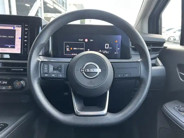 日産 ノート X 福島県 2025(令7)年 0.5万km グレー ９インチ純正ナビ/ドラレコ/フルセグTV/追従クルコン/アラウンドビューモニター/全方位車外カメラ/純正16AW/プッシュスタート/ビルトインETC2.0/LEDヘッドライト/ABS/デジタルルームミラー/LEDオートハイビーム