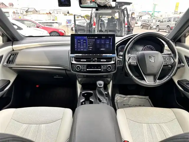 トヨタ クラウン ハイブリッド RS アドバンス 宮城県 2021(令3)年 6.3万km プレシャスホワイトパール セーフティパッケージプラス/・デジタルインナーミラー/・パーキングサポートブレーキ/リアカメラディテクション/・パノラミックビューモニター/＝＝＝/モデリスタエアロ（F/S/R）/セーフティセンス/・レーントレーシングアシスト/・レーダークルーズコントロール/・プリクラッシュセーフティ/・アダプティブハイビーム/・ロードサインアシスト/・先行車発進告知機能/・ドライバー異常時対応システム/ブラインドスポットモニター/リアクロストラフィックオートブレーキ/リアクロストラフィックアラート/カラーヘッドアップディスプレイ/純正12.3インチナビ/・CD/DVD/・Blu-ray/・Bluetooth/・AppleCarPlay/AndroidAuto/・フルセグTV/ビルトインETC/ドライブレコーダー/本革シート/パワーシート（運転席メモリー機能付）/シートヒーター/ベンチレーション/革巻きステアリング/ステアリングヒーター/パドルシフト/電動パーキングブレーキ/ブレーキホールド/3眼LEDヘッドランプ/社外19インチAW（WORK）
