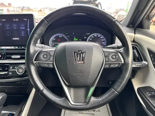 トヨタ クラウン ハイブリッド RS アドバンス 宮城県 2021(令3)年 6.3万km プレシャスホワイトパール セーフティパッケージプラス/・デジタルインナーミラー/・パーキングサポートブレーキ/リアカメラディテクション/・パノラミックビューモニター/＝＝＝/モデリスタエアロ（F/S/R）/セーフティセンス/・レーントレーシングアシスト/・レーダークルーズコントロール/・プリクラッシュセーフティ/・アダプティブハイビーム/・ロードサインアシスト/・先行車発進告知機能/・ドライバー異常時対応システム/ブラインドスポットモニター/リアクロストラフィックオートブレーキ/リアクロストラフィックアラート/カラーヘッドアップディスプレイ/純正12.3インチナビ/・CD/DVD/・Blu-ray/・Bluetooth/・AppleCarPlay/AndroidAuto/・フルセグTV/ビルトインETC/ドライブレコーダー/本革シート/パワーシート（運転席メモリー機能付）/シートヒーター/ベンチレーション/革巻きステアリング/ステアリングヒーター/パドルシフト/電動パーキングブレーキ/ブレーキホールド/3眼LEDヘッドランプ/社外19インチAW（WORK）