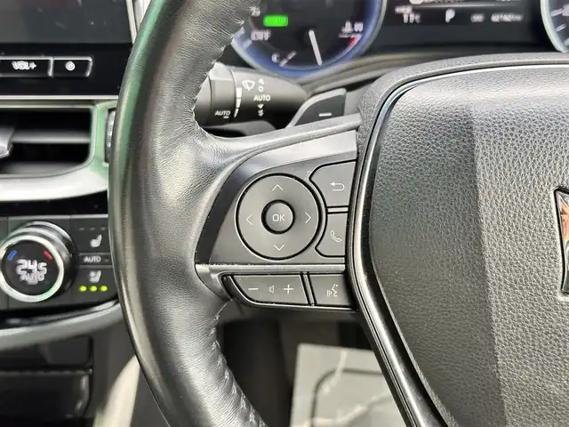 トヨタ クラウン ハイブリッド RS アドバンス 宮城県 2021(令3)年 6.3万km プレシャスホワイトパール セーフティパッケージプラス/・デジタルインナーミラー/・パーキングサポートブレーキ/リアカメラディテクション/・パノラミックビューモニター/＝＝＝/モデリスタエアロ（F/S/R）/セーフティセンス/・レーントレーシングアシスト/・レーダークルーズコントロール/・プリクラッシュセーフティ/・アダプティブハイビーム/・ロードサインアシスト/・先行車発進告知機能/・ドライバー異常時対応システム/ブラインドスポットモニター/リアクロストラフィックオートブレーキ/リアクロストラフィックアラート/カラーヘッドアップディスプレイ/純正12.3インチナビ/・CD/DVD/・Blu-ray/・Bluetooth/・AppleCarPlay/AndroidAuto/・フルセグTV/ビルトインETC/ドライブレコーダー/本革シート/パワーシート（運転席メモリー機能付）/シートヒーター/ベンチレーション/革巻きステアリング/ステアリングヒーター/パドルシフト/電動パーキングブレーキ/ブレーキホールド/3眼LEDヘッドランプ/社外19インチAW（WORK）