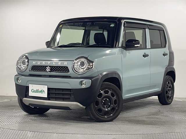 スズキ ハスラー タフワイルド 広島県 2018(平30)年 3.7万km オフブルーメタリック/ブラック 2トーン 社外ナビ/バックカメラ/シートヒーター（運転席/助手席）/デュアルカメラブレーキサポート/車線逸脱警報/HIDヘッドランプ/オートライト/フォグランプ/スマートキー/ステアリングスイッチ/ETC