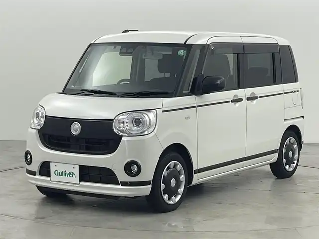 ダイハツ ムーヴ キャンバス G ブラックアクセント リミテッド SAⅢ 福岡県 2020(令2)年 2.3万km パールホワイトⅢ 純正ナビ／フルセグＴＶ　/パノラマモニター　/ＥＴＣ　/ナビ連動前方ドライブレコーダー　/コーナーセンサー　/衝突軽減ブレーキ　/アイドリングストップ　/両側電動スライドドア　/プッシュスタート　/スペアキー　/ＬＥＤヘッドライト