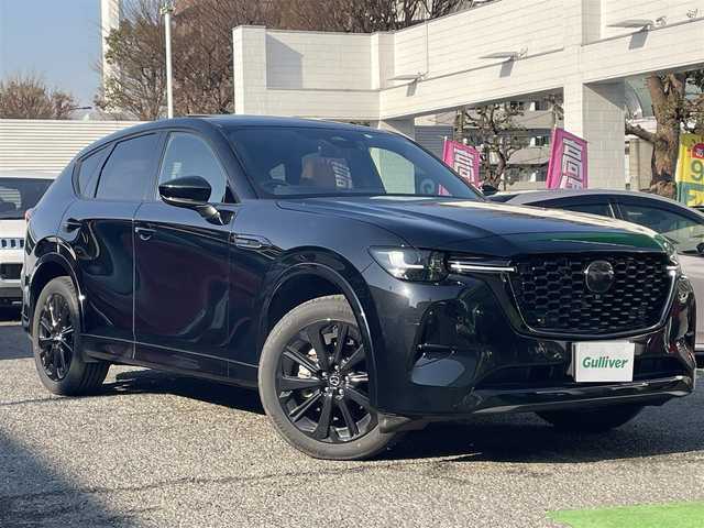 マツダ ＣＸ－６０ XD HV プレミアムスポーツ 東京都 2023(令5)年 2.5万km ジェットブラックマイカ 純正メモリナビ/（フルセグ/BT/FM/AM）/４WD/全方位カメラ/サンルーフ/BOSEサウンド　/レーダークルーズコントロール/ブラインドスポットモニター/レーンキープアシスト/ステアリングヒーター/パドルシフト/オートホールド/前席パワーシート/前席エアシート/全席シートヒーター/ハーフレザーシート/LEDヘッドライト/オートハイビーム/純正２０inAW/置くだけ充電/スマートキー/スペアキー１本/ドライブレコーダー/ETC