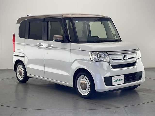 ホンダ Ｎ ＢＯＸ G･L ホンダセンシング カッパーブラウンスタイル 宮崎県 2019(令1)年 2.1万km プラチナホワイトパール 禁煙車/ホンダセンシング/社外ナビTV/（ケンウッド/MDV-D706BT/CD/DVD/フルセグTV)/社外バックカメラ/純正ビルトインETC/純正LEDオートライト/純正フロアマット/両側電動スライドドア/アダプティブクルーズコントロール/レーンディパーチャーアラート/クリアランスソナー/オートエアコン/ウインカードアミラー/スマートキー/プッシュエンジンスタート