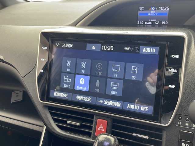 トヨタ ヴォクシー ZS 煌Ⅱ 愛知県 2019(令1)年 8.1万km ブラック 衝突被害軽減ブレーキ/純正SDナビ（あり）/フリップダウンモニター/両側パワースライドドア/フルセグTV/CD DVD/Bluetooth/バックカメラ/コーナーセンサー/純正アルミホイール/LEDヘッドライト/リアオートエアコン/オートマチックハイビーム/ドライブレコーダー/ETC/ステアリングスイッチ/スマートキー/プッシュスタート