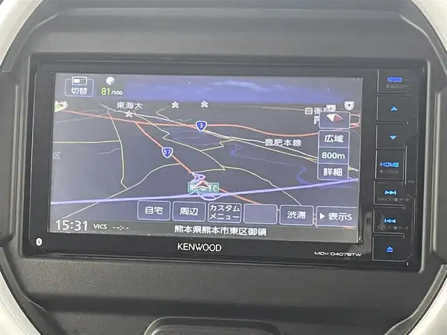スズキ ハスラー HYBRID X 熊本県 2020(令2)年 3.9万km ブルーイッシュブラックパール3 ワンオーナー　/禁煙車　/社外ナビ（ＣＤ・ＤＶＤ・フルセグ・ＢＴ・ＳＤ・ｉｐｏｄ）/ビルトインＥＴＣ　/後ろのみコーナーセンサー　/前席シートヒーター/スズキセーフティサポート/・誤発進抑制機能/・車線逸脱警報/・ふらつき警報機能/・先行車発進お知らせ機能/・標識認識システム/・後退時ブレーキサポート/・後方誤発進抑制機能/横滑り防止/アイドリングストップ/純正フロアマット/純正１５インチAW/オートライト/LEDヘッドライト/フォグライト/スマートキー/プッシュスタート/スペアキー1本/保証書/取扱説明書