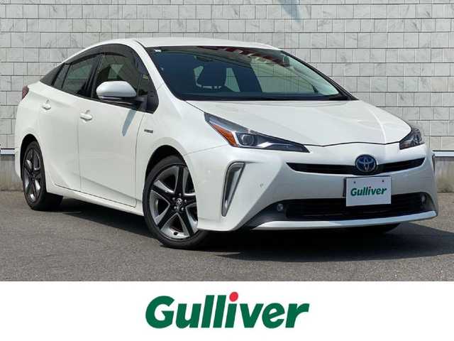 トヨタ プリウス Sツーリングセレクション 岐阜県 2019(令1)年 5.5万km パール 純正SDナビ/bluetooth/CD/DVD/ワンセグTV/純正ドライブレコーダー/バックカメラ/純正ビルトインETC/本革シート/追従式クルーズコントロール/アイドリングストップ