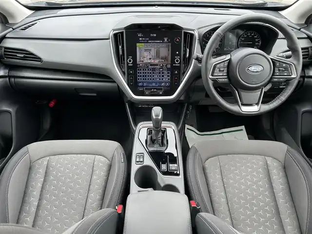 スバル クロストレック ツーリング 道東・釧路十勝 2023(令5)年 0.8万km クリスタルブラックシリカ ４ＷＤ/プッシュスタート/革巻きステアリング/MTモード付/寒冷地仕様/純正ナビ/(BT/USB/iPad/iPhone)/クルーズコントロール/(追従機能あり)/ステアリングスイッチ/ステアリングヒーター/バックカメラ/フルセグTV/シートヒータ/(前席)/エアシーター/(前席)/社外ETC/USB/タイプ入力端子/スマートキー/スペアキー/オートライト/フロントフォグランプ/純正17インチAW/保証書/取扱説明書
