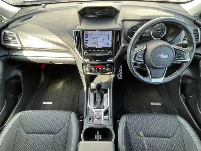 スバル フォレスター ハイブリッド アドバンス 滋賀県 2019(平31)年 2.2万km セピアブロンズM 純正8インチナビ/(AM/FM/CD/DVD/iPod/USB/BT/SD/フルセグTV)/ハーフレザーシート/パワーバックドア/アイサイトver.3/・衝突軽減ブレーキ/・レーントレーシングアシスト/・レーダークルーズコントロール/コーナーセンサー/電動サイドブレーキ/シートヒーター/パワーシート/サイドビュー＆バックカメラ/ドライブレコーダー/ビルトインETC/ステアリングヒーター/革巻きステアリング/ステアリングスイッチ/パドルシフト/電動サイドブレーキ/横滑り防止装置/プッシュスタート/純正フロアマット/電格ウインカーミラー