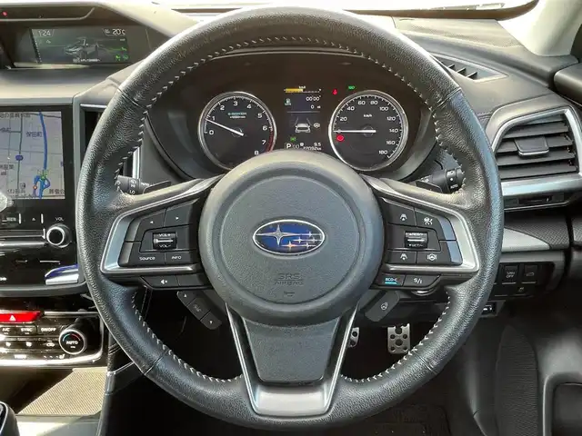 スバル フォレスター ハイブリッド アドバンス 滋賀県 2019(平31)年 2.2万km セピアブロンズM 純正8インチナビ/(AM/FM/CD/DVD/iPod/USB/BT/SD/フルセグTV)/ハーフレザーシート/パワーバックドア/アイサイトver.3/・衝突軽減ブレーキ/・レーントレーシングアシスト/・レーダークルーズコントロール/コーナーセンサー/電動サイドブレーキ/シートヒーター/パワーシート/サイドビュー＆バックカメラ/ドライブレコーダー/ビルトインETC/ステアリングヒーター/革巻きステアリング/ステアリングスイッチ/パドルシフト/電動サイドブレーキ/横滑り防止装置/プッシュスタート/純正フロアマット/電格ウインカーミラー