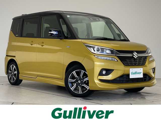 スズキ ソリオ バンディット HV MV 愛知県 2018(平30)年 3万km ラッシュイエローメタリック/ブラック2トーンルーフ スズキセーフティサポート/純正8型ナビ/片側パワースライド/全方位カメラ/レーダークルーズコントロール/バックカメラ/コーナーセンサー/純正アルミホイール/LEDヘッドライト/オートマチックハイビーム/ETC/衝突軽減システム/フルセグ/CD DVD/Bluetooth/ステアリングスイッチ/スマートキー/プッシュスタート