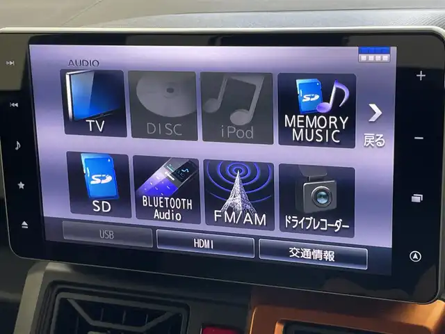 ダイハツ タフト G ターボ 愛知県 2021(令3)年 1.2万km フォレストカーキメタリック 純正9型ナビ　フルセグＴＶ　カープレイ対応　全方位カメラ　ガラスルーフ　シートヒーター　電動パーキング　ルーフレール　スマアシIII　衝突軽減　追従クルコン　ＬＥＤオートライト　コーナーセンサー フォグランプ　ETC 純正ドラレコナビ連動　禁煙車