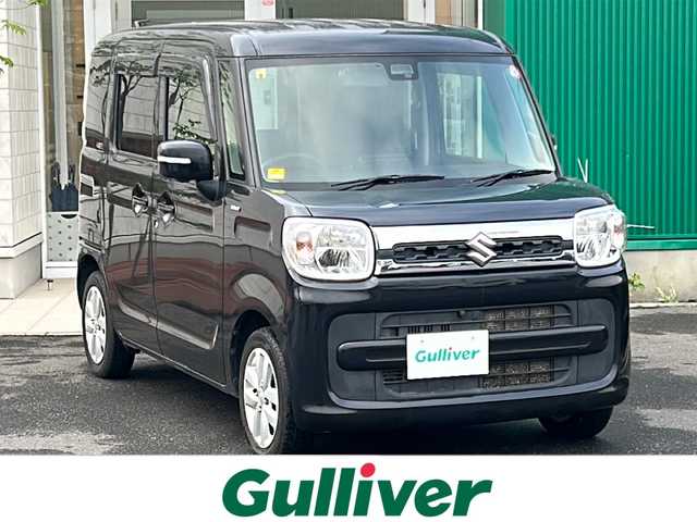 スズキ スペーシア HYBRID X 青森県 2018(平30)年 10.5万km ブルーイッシュブラックパール3 4WD/純正SDナビ/フルセグTV/CD/DVD/USB/BT/全方位モニター/ヘッドアップディスプレイ/両側ワンアクションパワースライドドア/デュアルセンサーブレーキサポート/アップグレードパッケージ/純正14インチアルミホイール/LEDヘッドライト/スリムサーキュレーター/レーンキープアシスト/後方コーナーセンサー/前席シートヒーター