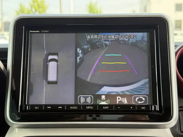 スズキ スペーシア HYBRID X 青森県 2018(平30)年 10.5万km ブルーイッシュブラックパール3 4WD/純正SDナビ/フルセグTV/CD/DVD/USB/BT/全方位モニター/ヘッドアップディスプレイ/両側ワンアクションパワースライドドア/デュアルセンサーブレーキサポート/アップグレードパッケージ/純正14インチアルミホイール/LEDヘッドライト/スリムサーキュレーター/レーンキープアシスト/後方コーナーセンサー/前席シートヒーター