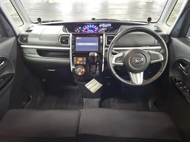 ダイハツ タント カスタム RS 愛媛県 2014(平26)年 7.4万km パールホワイトⅢ ワンオーナー/純正8型ナビ/フルセグTV/両側パワースライドドア/ビルトインETC/LEDヘッドランプ/オートライト/オートエアコン/本革巻きステアリング/ステアリングスイッチ/純正15インチアルミホイール/キーフリーシステム/プッシュボタンスタート/イモビライザー/禁煙車