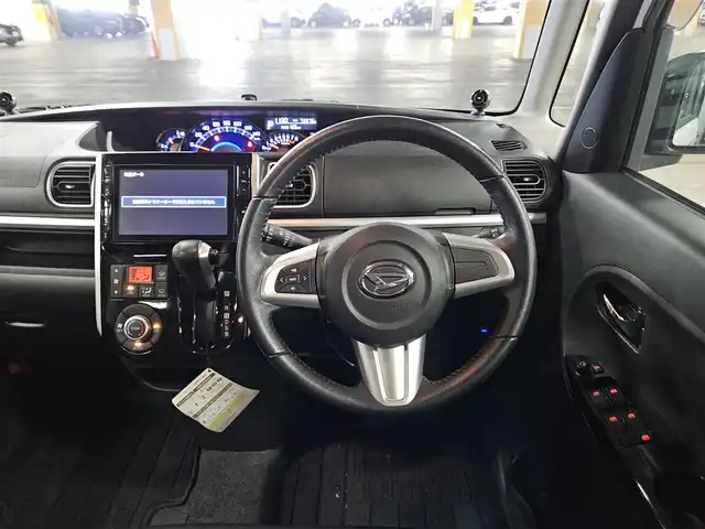 ダイハツ タント カスタム RS 愛媛県 2014(平26)年 7.4万km パールホワイトⅢ ワンオーナー/純正8型ナビ/フルセグTV/両側パワースライドドア/ビルトインETC/LEDヘッドランプ/オートライト/オートエアコン/本革巻きステアリング/ステアリングスイッチ/純正15インチアルミホイール/キーフリーシステム/プッシュボタンスタート/イモビライザー/禁煙車