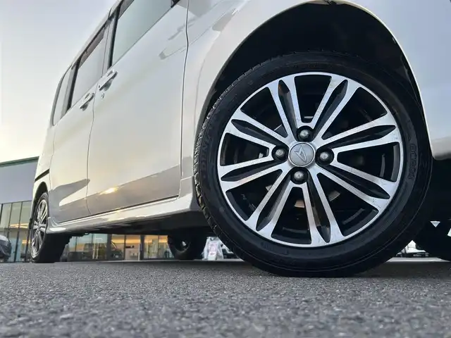 ダイハツ タント カスタム RS 愛媛県 2014(平26)年 7.4万km パールホワイトⅢ 禁煙車/登録時走行距離：73977km/ワンオーナー/純正ナビ/BT/フルセグTV/両側パワースライドドア/ビルトインETC/LEDヘッドランプ/オートライト/オートエアコン/本革巻きステアリング/ステアリングスイッチ/純正アルミホイール/プッシュボタンスタート/イモビライザー/アルパインツイータ