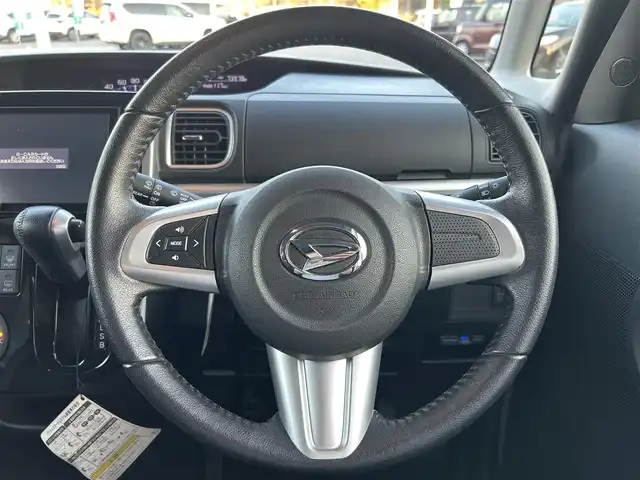 ダイハツ タント カスタム RS 愛媛県 2014(平26)年 7.4万km パールホワイトⅢ 禁煙車/登録時走行距離：73977km/ワンオーナー/純正ナビ/BT/フルセグTV/両側パワースライドドア/ビルトインETC/LEDヘッドランプ/オートライト/オートエアコン/本革巻きステアリング/ステアリングスイッチ/純正アルミホイール/プッシュボタンスタート/イモビライザー/アルパインツイータ