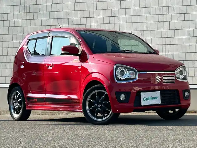 スズキ アルト ターボRS 山形県 2016(平28)年 6.5万km ピュアレッド 社外メモリーナビ/・フルセグTV/AM/FM/DVD/Bluetooth/禁煙車/衝突被害軽減システム/バックカメラ/ターボ/オートライト/アイドリングストップ/横滑り防止装置/LEDライト/スマートキー/ヒートシーターD席/純正アルミ/ETC/ドアバイザー